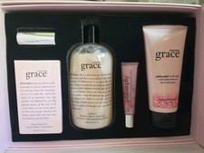 Philosophy Amazing Grace 5 Pc Set NOS Perfume Lip Gloss Shower Gel  More 