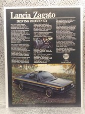Vintage Lancia Zagato Fiat Motors Automobile 1979 Print Advertising Full Page Ad