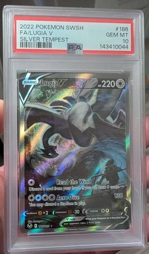 2022 Pokemon SWSH Silver Tempest Lugia V #186/195 PSA 10 GEM MINT