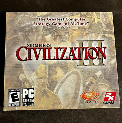 (sealed) Sid Meier's Civilization III PC CD-ROM Strategy Game 2K Games