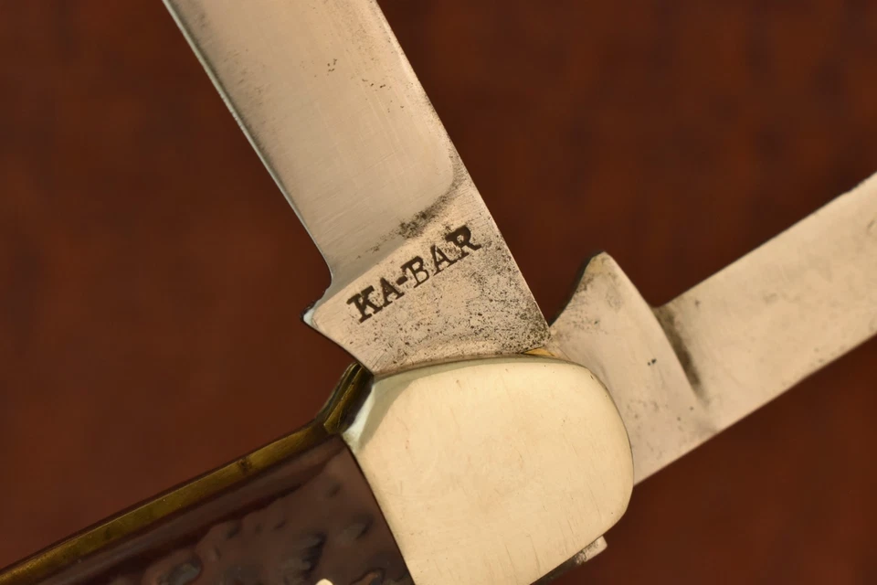 CUCHILLO CAÑONERO JUMBO HUESO VERDE KABAR OLEAN NY HECHO EN EE. UU. UNION CUT CO (27634) Foto 4 de 4