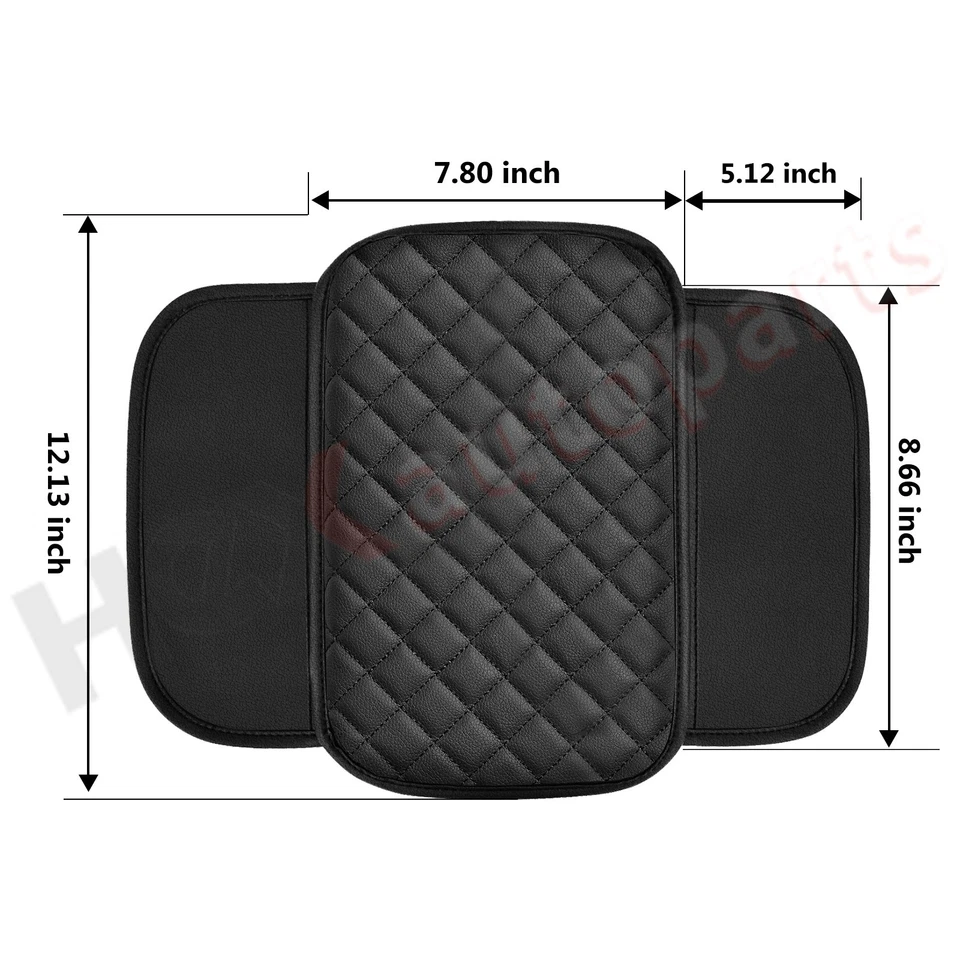 Cubierta protectora reposabrazos consola central coche alfombrilla con bolsillo para Honda Acura negra Foto 4 de 4