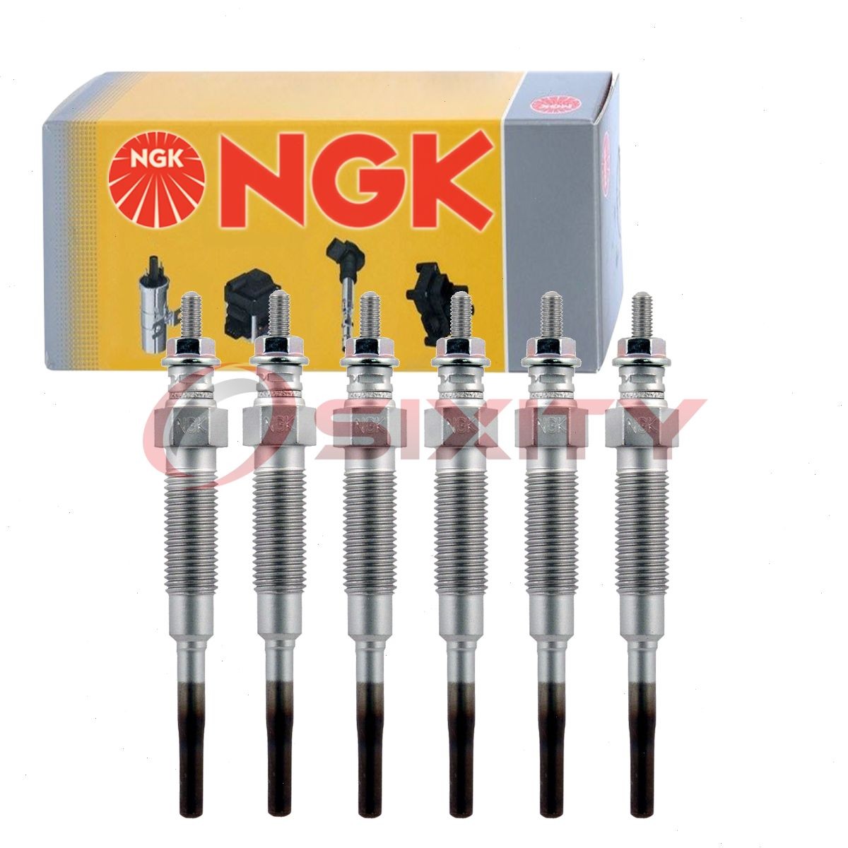 6 pc NGK 2187 Y-118R Glow Diesel Glow Plugs for DG-215 CH132 80019 250202054 wx