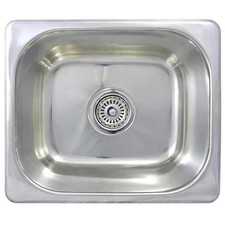 New BAR KITCHEN SINK Small Stainless Steel Single Basin Caravan SE3 355x305x130