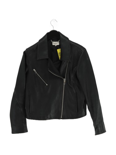 Reiss Women's Jacket UK 12 Black Leather