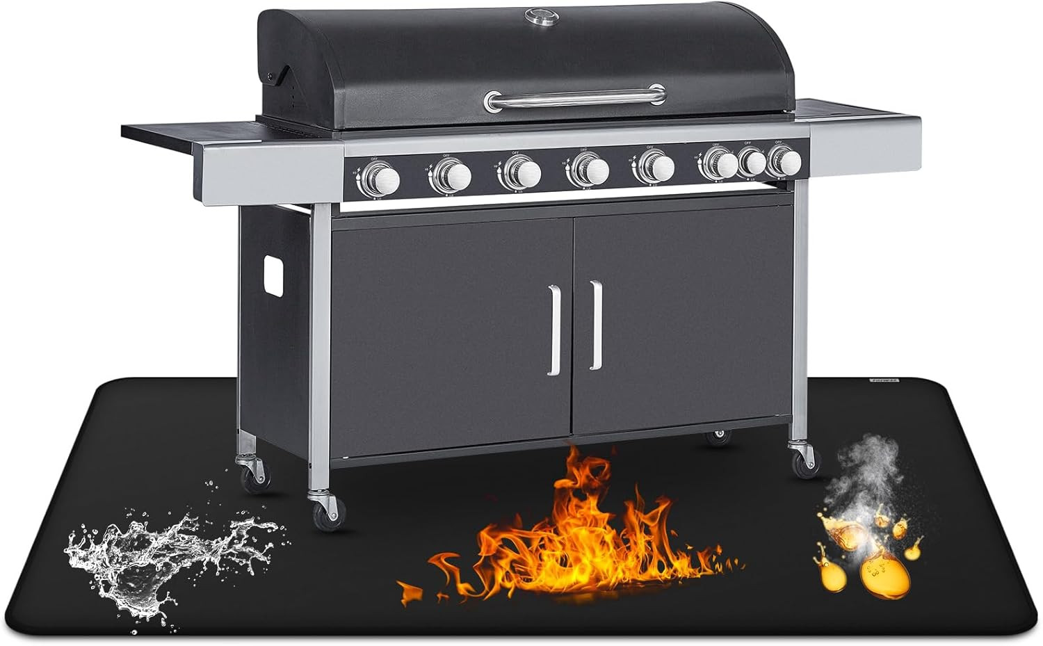 Tappetino BBQ Ignifugo Industriale - Protezione Pavimento Griglia