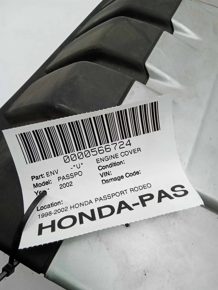00-02 Honda Passport Engine Cover Top Plastic Shield USED OEM 3.2l - Image 2 of 4