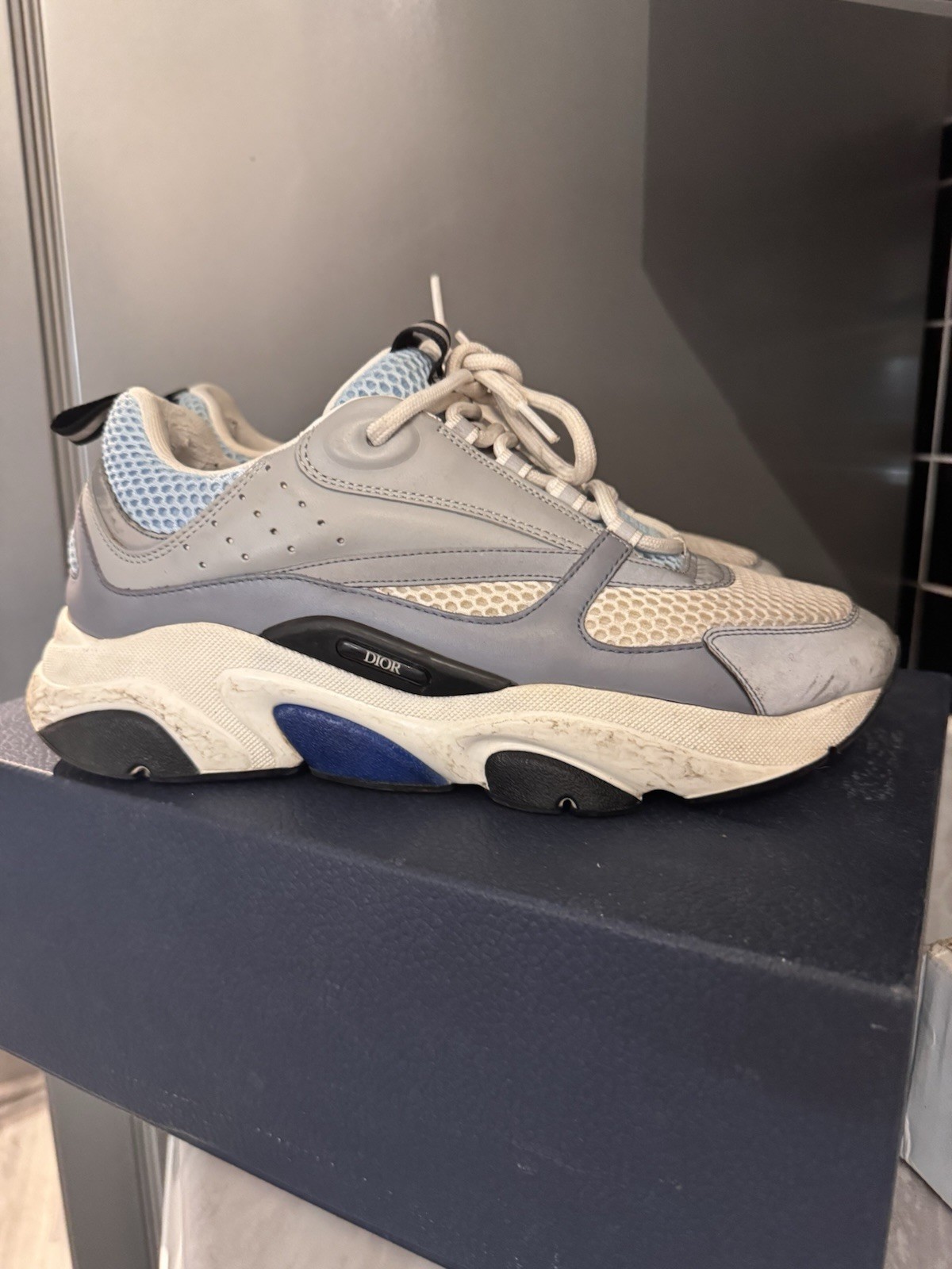 Dior B22 Baby Blue Trainers Size UK 7.5 image 9