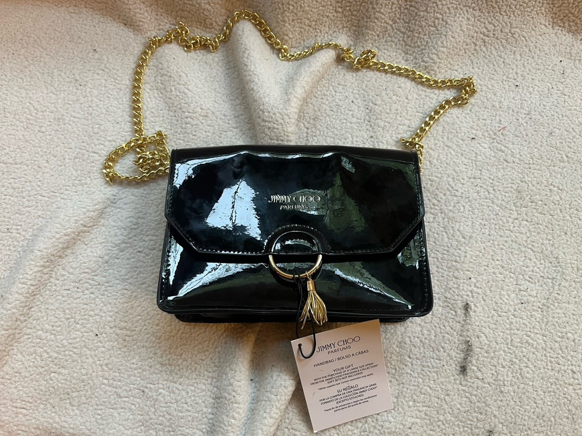 RARE Jimmy Choo Black Tassel Evening Shoulder BLACK Bag Perfume
