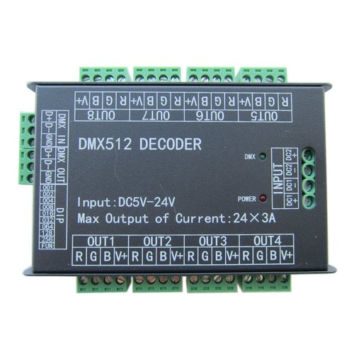 Compact 24-Channel LED Controller with High Power and Easy DIN Rail Mount - Picture 5 of 8