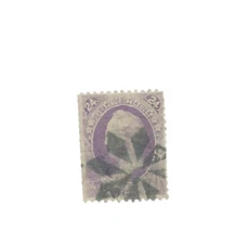 warrenstamp, US 153, 24 cent deep purple, 1870, Fancy foreign cancel, CV $230