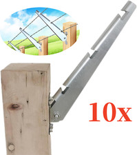 10pcs Barbed Wire Extension Arms for Wooden Fence Posts Flat or Surface Mounted