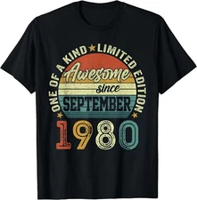 Awesome Since September 1980 Bday Celebration Gift Unisex T-Shirt