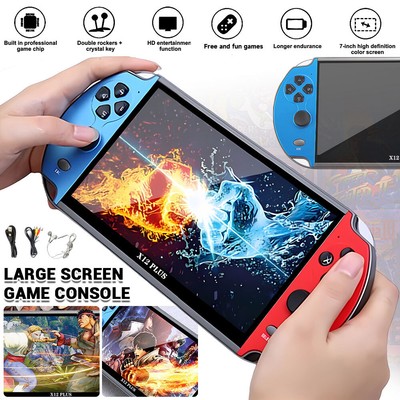 X12 Plus Handheld Retro Game Console 7 inch HD 16GB 1000+Games INCLUDE N5T2