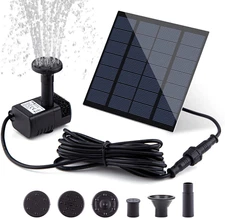Solar Fountain Pump Kit with Separate Solar Panel, 1.8 W Upgraded Solar Water Pu