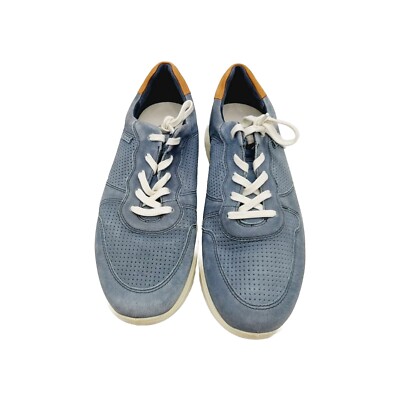 Ecco Mens Soft-7 Runner Shoes Ombre Grey Perforated Nubuck Lace Up Size 11
