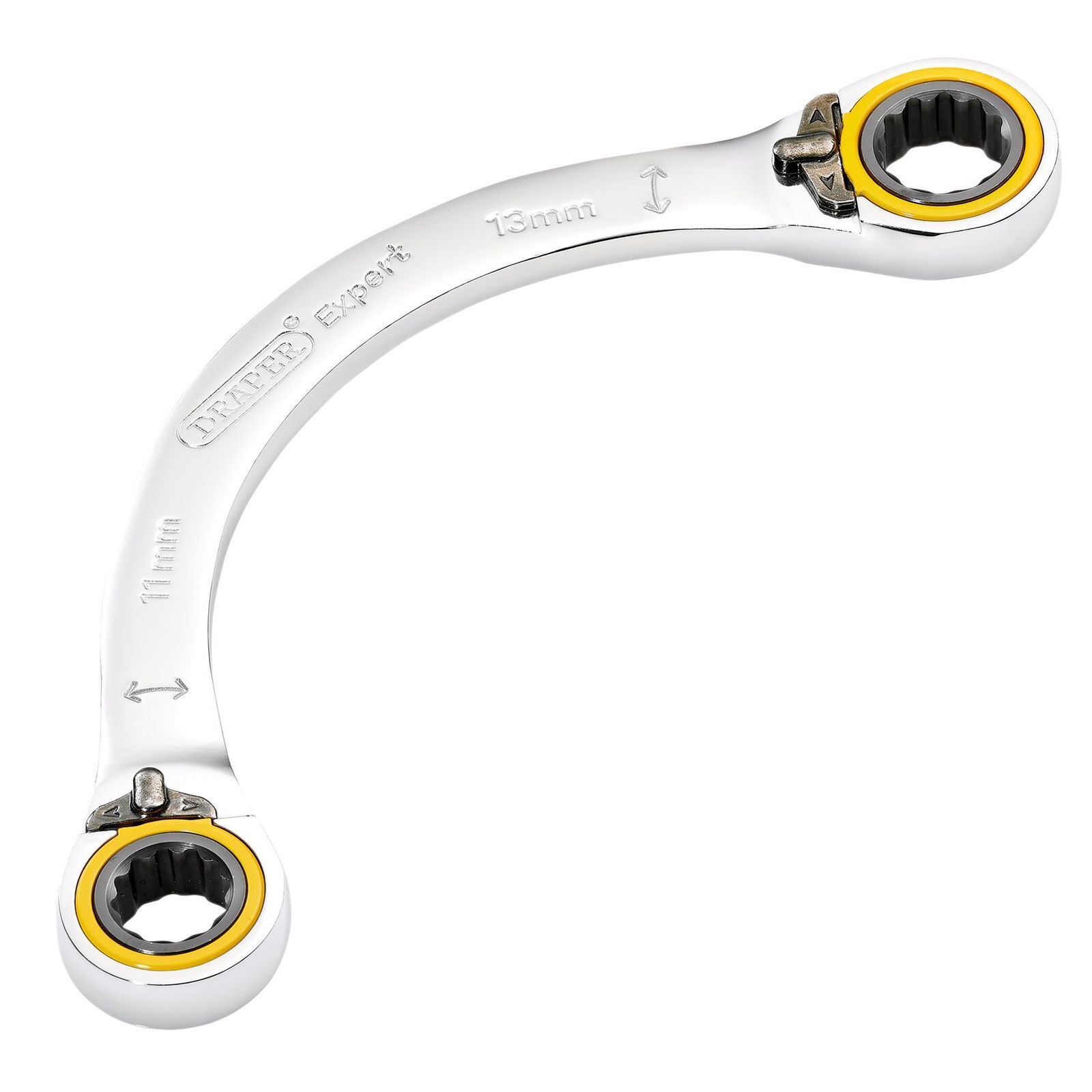 Draper Expert Hi Torq Double Ring Ratchet Half Moon Spanner - Image 2