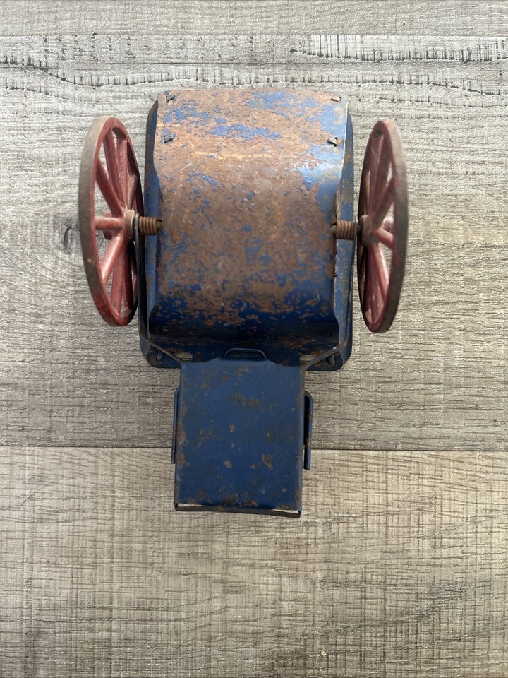 ANTIQUE PRESSED STEEL BLUE WAGON eBay