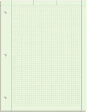 Engineering Computation Pad, 8-1/2" X 11", Glue Top, 5 X 5 Graph Rule on Back, G