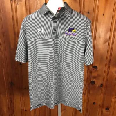 MEN'S UNDER ARMOUR POLO SHIRT - NWT HUNTER COLLEGE ATHLETICS RETAIL $59.99 (F)