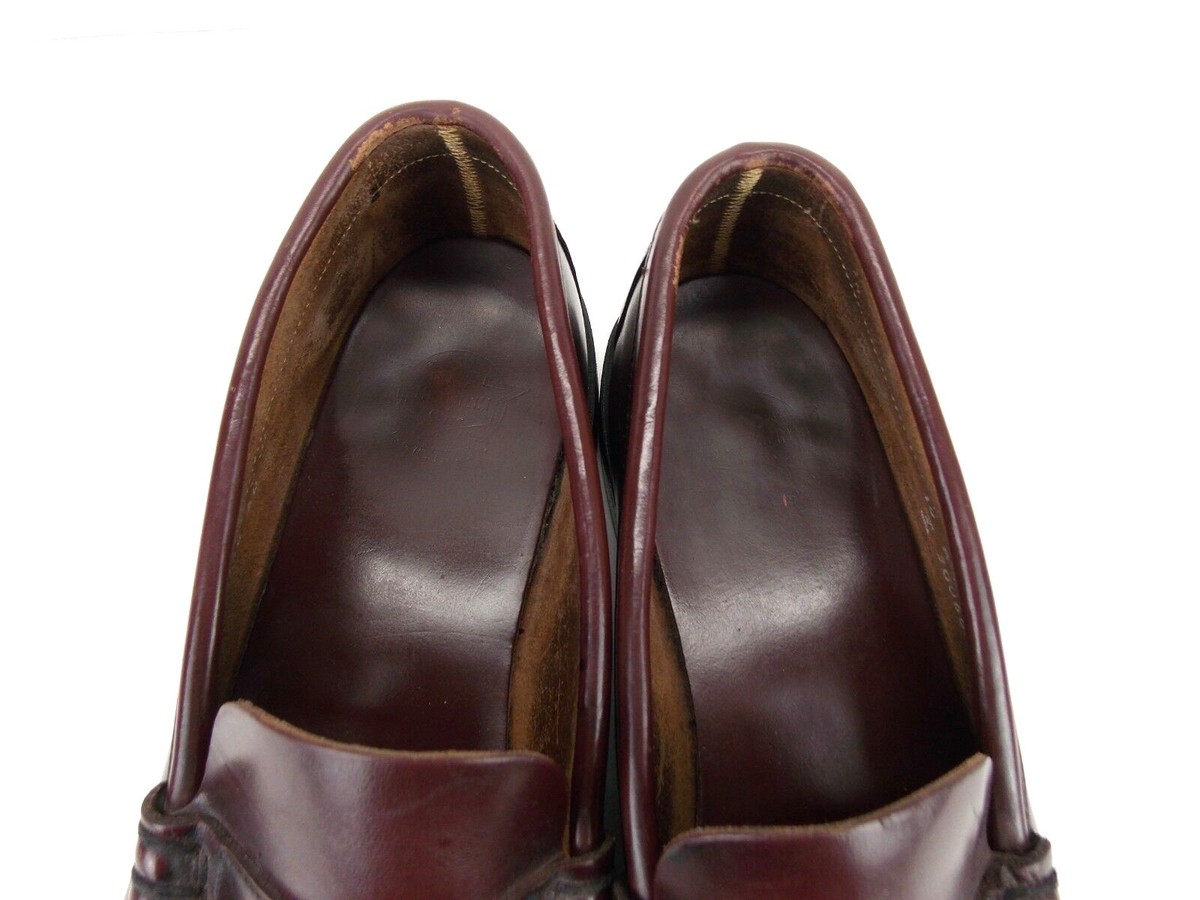 Florsheim Penny Loafers Burgundy Leather Slip On Dress Shoes 