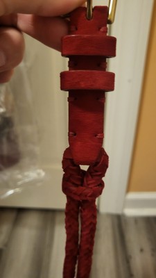 Vintage Ralph Lauren Womens Red Suede Rope Belt (Size Unsure)