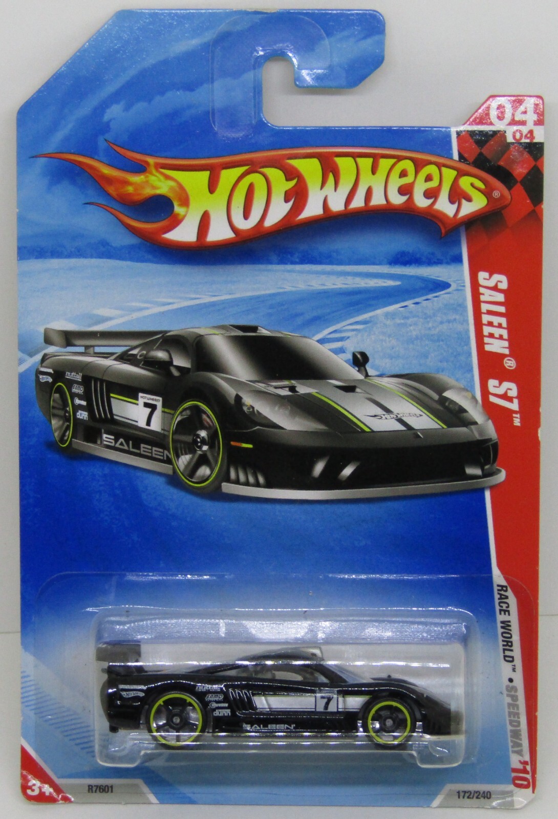 Saleen S7 Black Hot Wheels 2010 Race World Speedway Diecast Car NEW