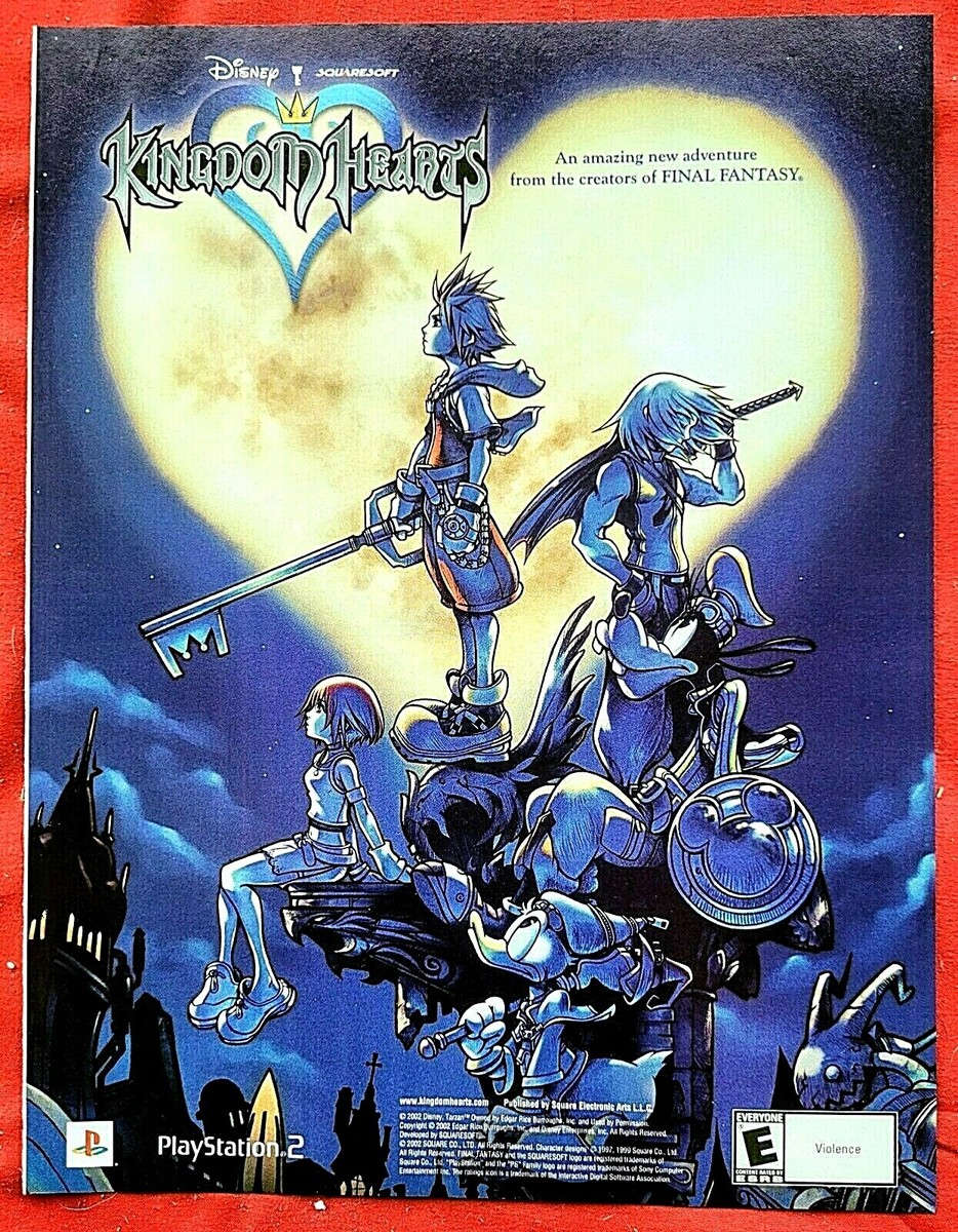 4 ADs 2002 KINGDOM HEARTS PS2 Playstation 2 = Original RPG