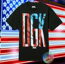 New DGK Banner American Flag Mens Black T-Shirt