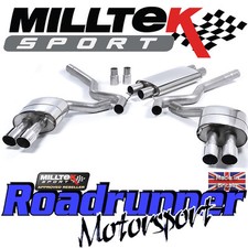 Milltek Mustang 5.0 V8 GT Fastback Exhaust System Cat Back Resonated Quad Polish