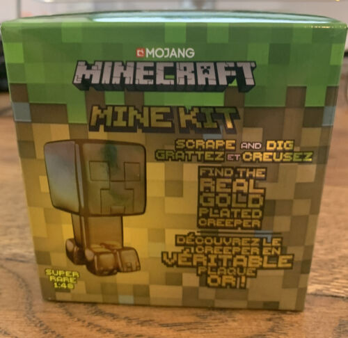 Gold Creeper Super Rare REAL GOLD Plated Minecraft Mine Kit Scrape