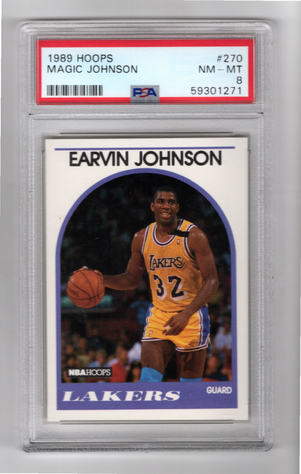 1989 Hoops Earvin Magic Johnson #270 PSA 8 NEARMINT-MINT - HOF