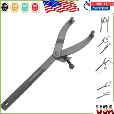 Premium 11.8in Adjustable Spanner Wrench - Ideal for Various Sizes and Distances