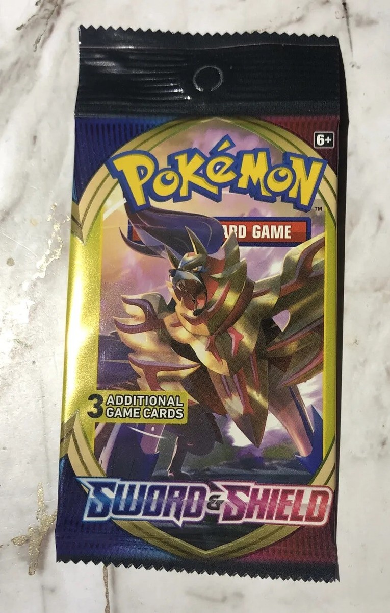 Pokmon SWORD & SHIELD BASE SET 3 Card Booster Pack - BRAND NEW - SEALED