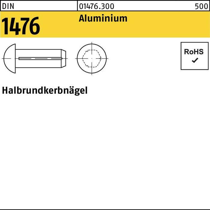 Halbrundkerbnagel Din 1476 2 X 10 Aluminium Din 1476