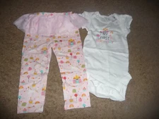 NEW NWT Childrens Place girls 18-24 months princess first birthday tutu pant set