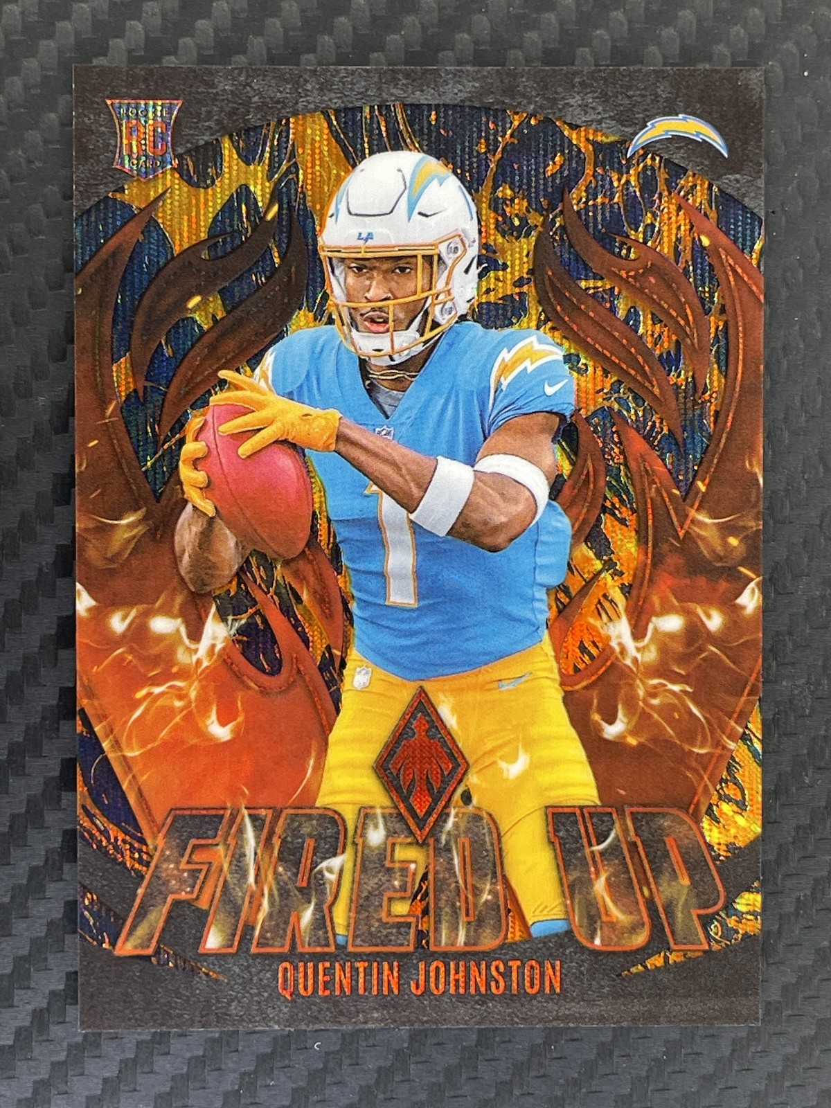 2023 Phoenix Quentin Johnston RC Rookie Fired Up Lava /150 Chargers LK018