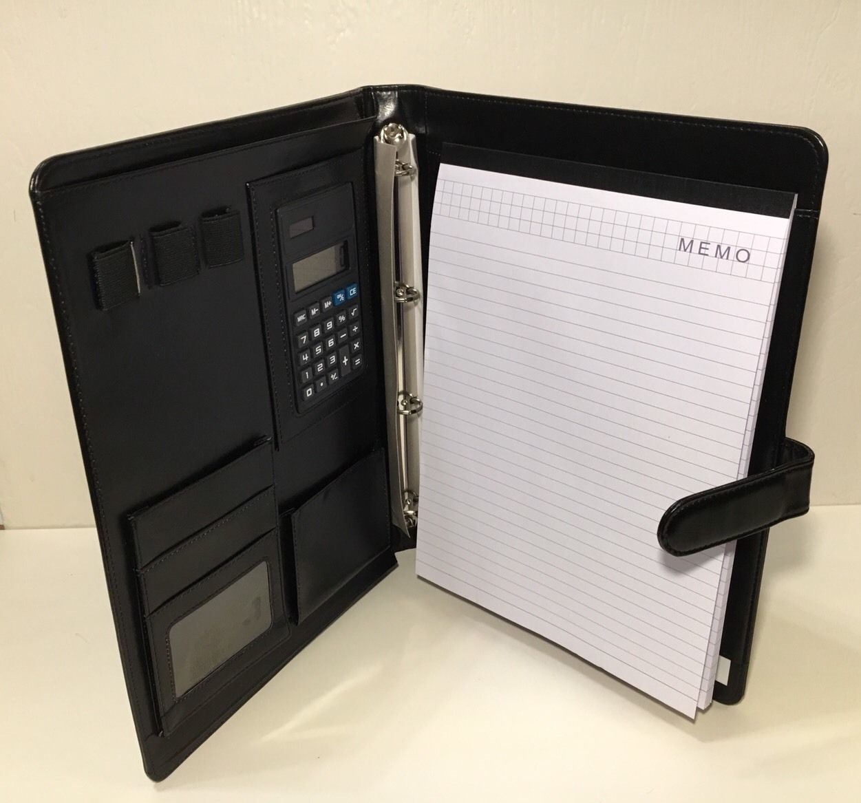 NEW A4 Conference Folder Faux Leather Portfolio Organiser Ring Binder