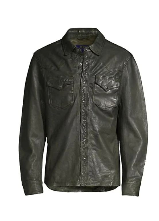 Polo Ralph Lauren Washed Leather Shirt Regular Size Jacket Polo Ralph Lauren Washed Leather Shirt Regular Size Jacket