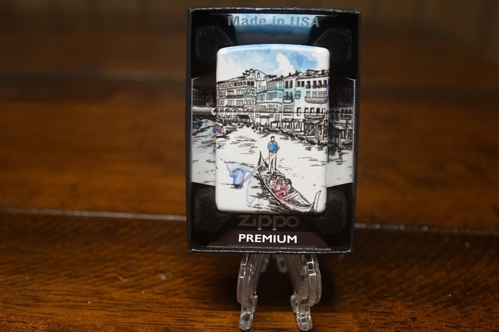 VENICE ITALY GONDOLA 540 DESIGN ZIPPO LIGHTER MINT IN BOX. Available Now for 39.95