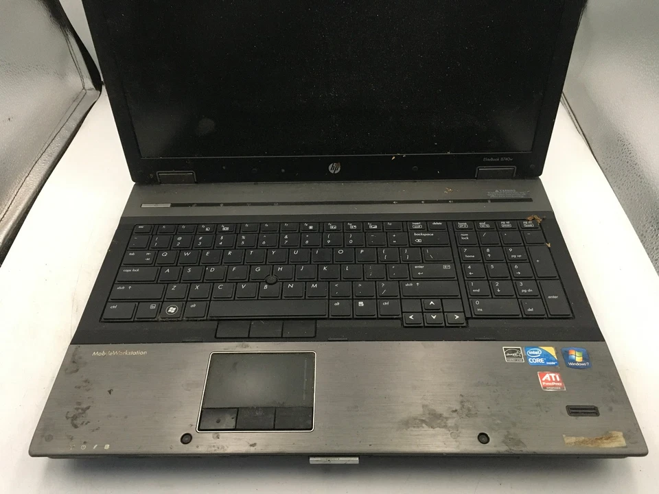 HP ELITEBOOK 8740W - FOR PARTS/NO POWER - INTEL I5 1ST GEN - NO RARM - READ - BB - Image 3 of 4