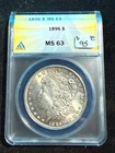 1896 MORGAN DOLLAR ANACS MS 63 776