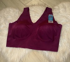 Hanes MHW561 Womens Invisible Embrace Pullover Bralette Bra Lined WF 2XL XXL