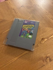 NINTENDO NES MONSTER PARTY GAME CARTRIDGE AND MANUAL TESTED