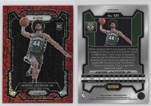 2023-24 Panini Prizm Red Sparkle Prizm Andre Jackson Jr #131 Rookie RC