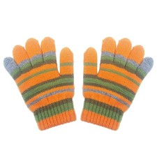 Striped Gloves Orange And Green Fuzzy Gloves Coraline 12 years 