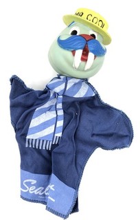 Vintage Sealtest Dairy Mr. Cool Walrus Promotional Advertising Figure Puppet 10"