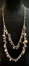 LOFT Gold and Silver Beaded Statement Necklac...