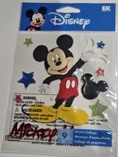 Disney EK Success Dimensional  Mickey Walking Stickers 9pcs NEW