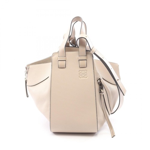 LOEWE HAMMOCK SMALL shoulder crossbody Handbag leather Beige Used Women
